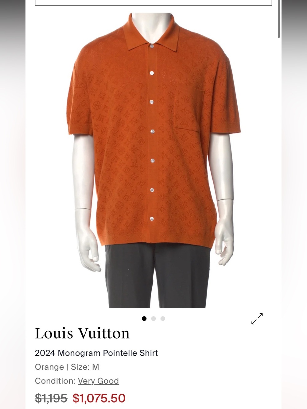 Louis vuitton -2024 Monogram Pointelle Shirt